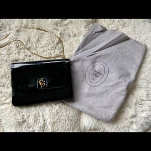 Vintage Christian Dior patent leather evening bag